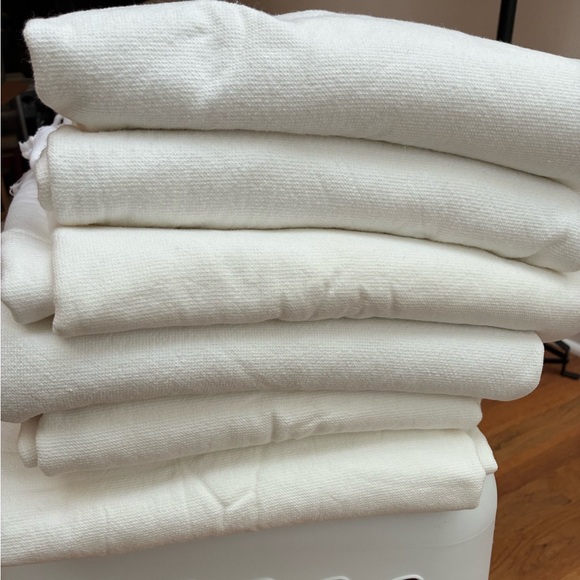 EUC 6 Turkish Luxury Fringe Towels White - Picture 1 of 4